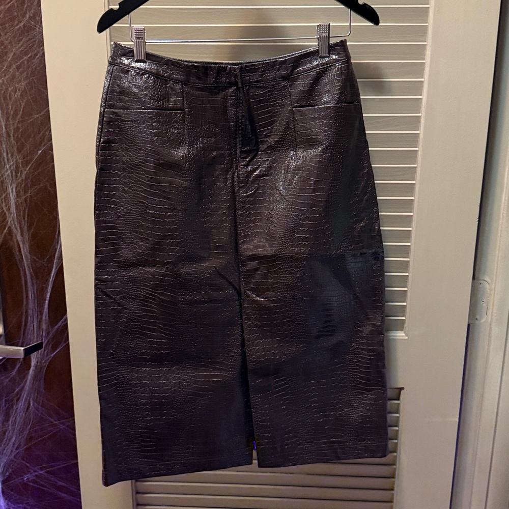 INC International Concepts Dark Brown Pencil Skirt